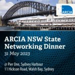 Promotional graphic for NSW State Networking Dinner, 31 May 2023