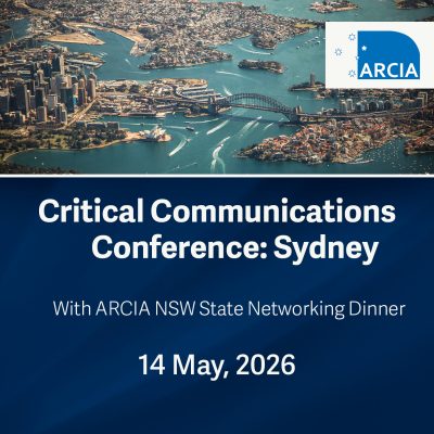 Critical Communications Conference: Sydney 14 May, 2026